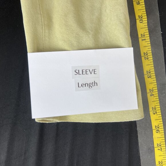 Bernardo Womens Large Full Zip Leather Shacket Pastel Green Round Neck Pockets - Picture 10 of 13